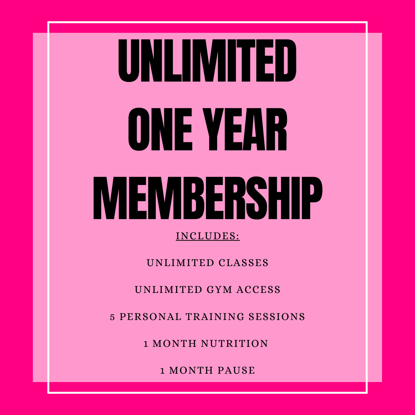 1 YEAR Unlimited Membership