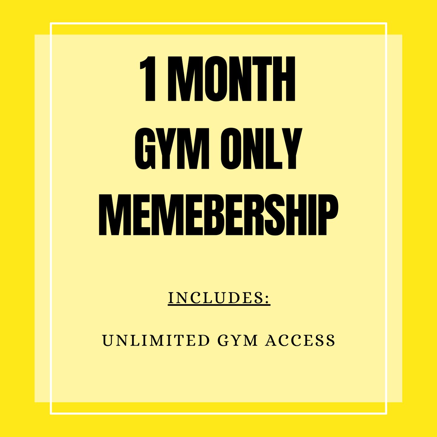 1 Month GYM Membership