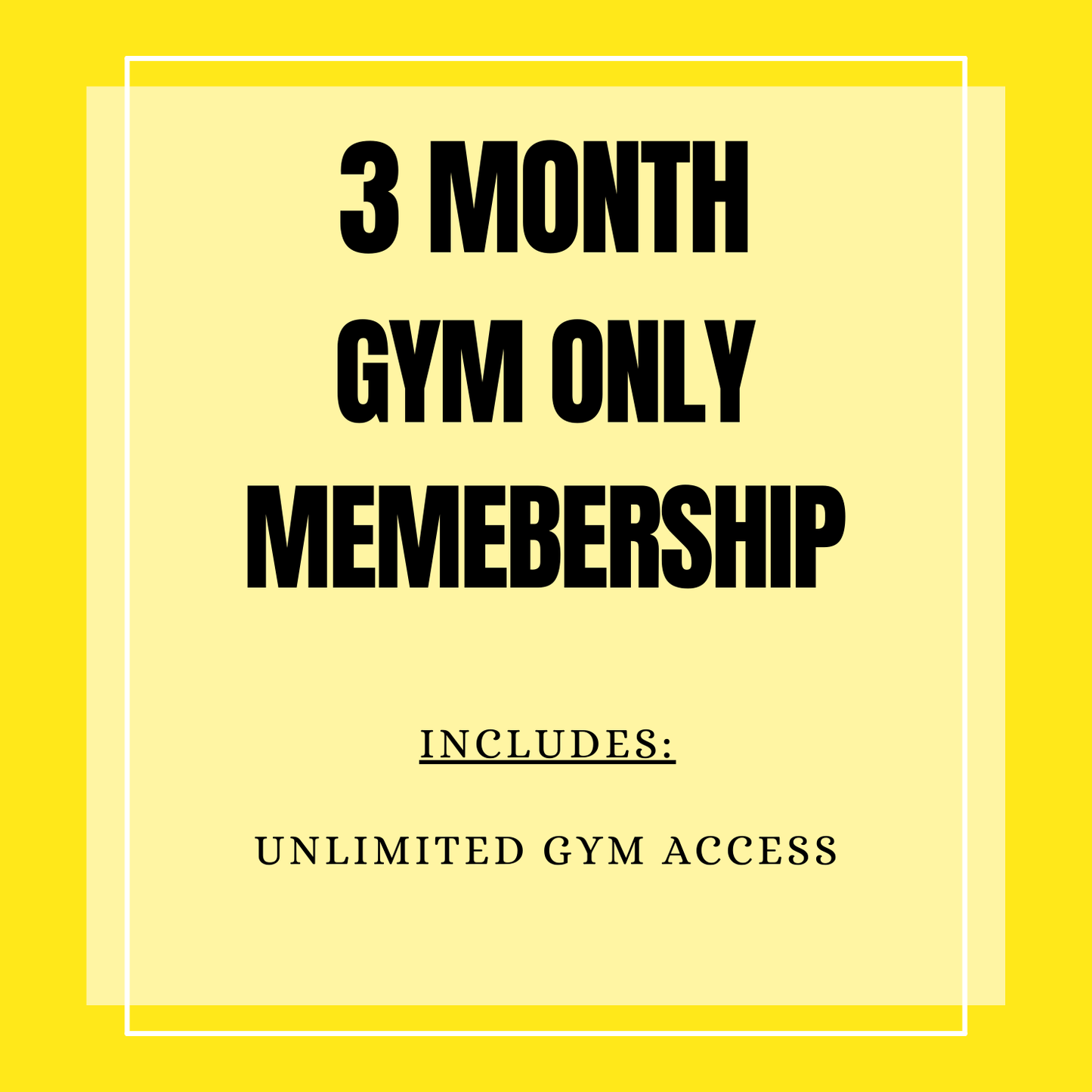 3 Month GYM Membership